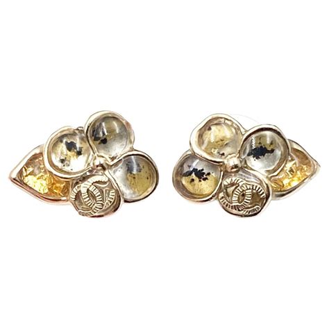 14k gold chanel earrings